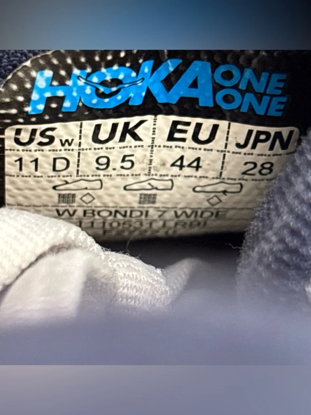 Hoka One One Bondi 7 WIDE‎ Women's Running Shoes Size 11 D Harbor Mist Sharkskin